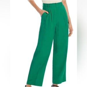LUCYPARIS Tammy Wide Leg Pants in Emerald Green. Women’s Large